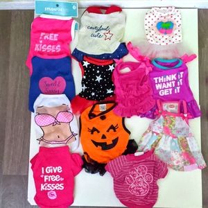 Used, Some not Worn X-Small Dog Shirts/Dresses Bundle of 12